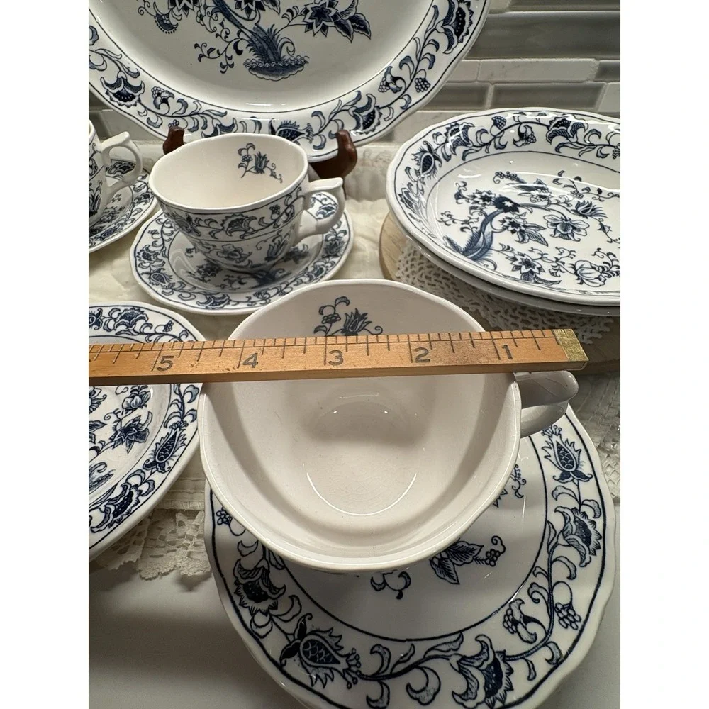 NIKKO Ironstone MING TREE RARE LOT 13 .4270. Harmony House Blue Bonnet. Vintage
